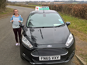 Sam after passing her test.
