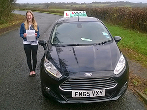 Taya after passing her test.