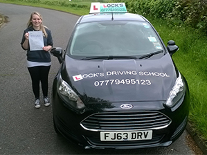 Carla Lock succesfully passed her driving test with Locks Driving school of East Sussex.