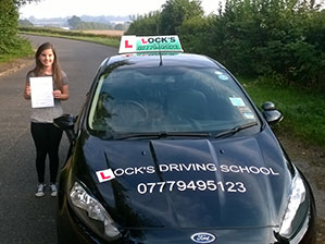 Bethany after passing her driving test.