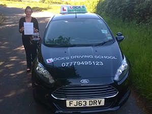 Carrie Fraser after passing her driving test