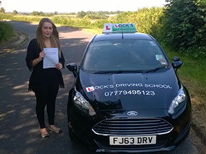 Daisy after passing her driving test.