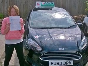 Emma after passing her driving test.