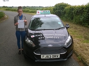 Hattie Betts after passing her driving test