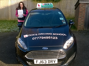 Kate Geraghty passed her driving test.