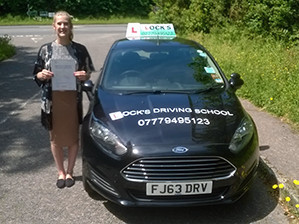 Megan Pepper after passing her test.