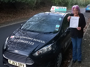 Sheena passed her driving test.